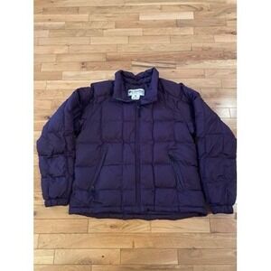 Columbia Puffect Women's Down Puffer Jacket Purple XL Full Zip Hoodless Winter